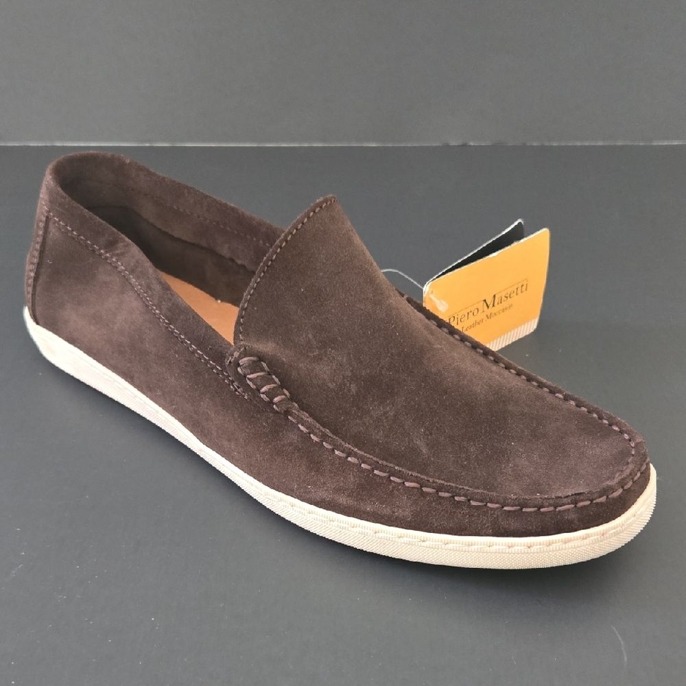 PIERO MASETTI Brown Leather Suede Loafers